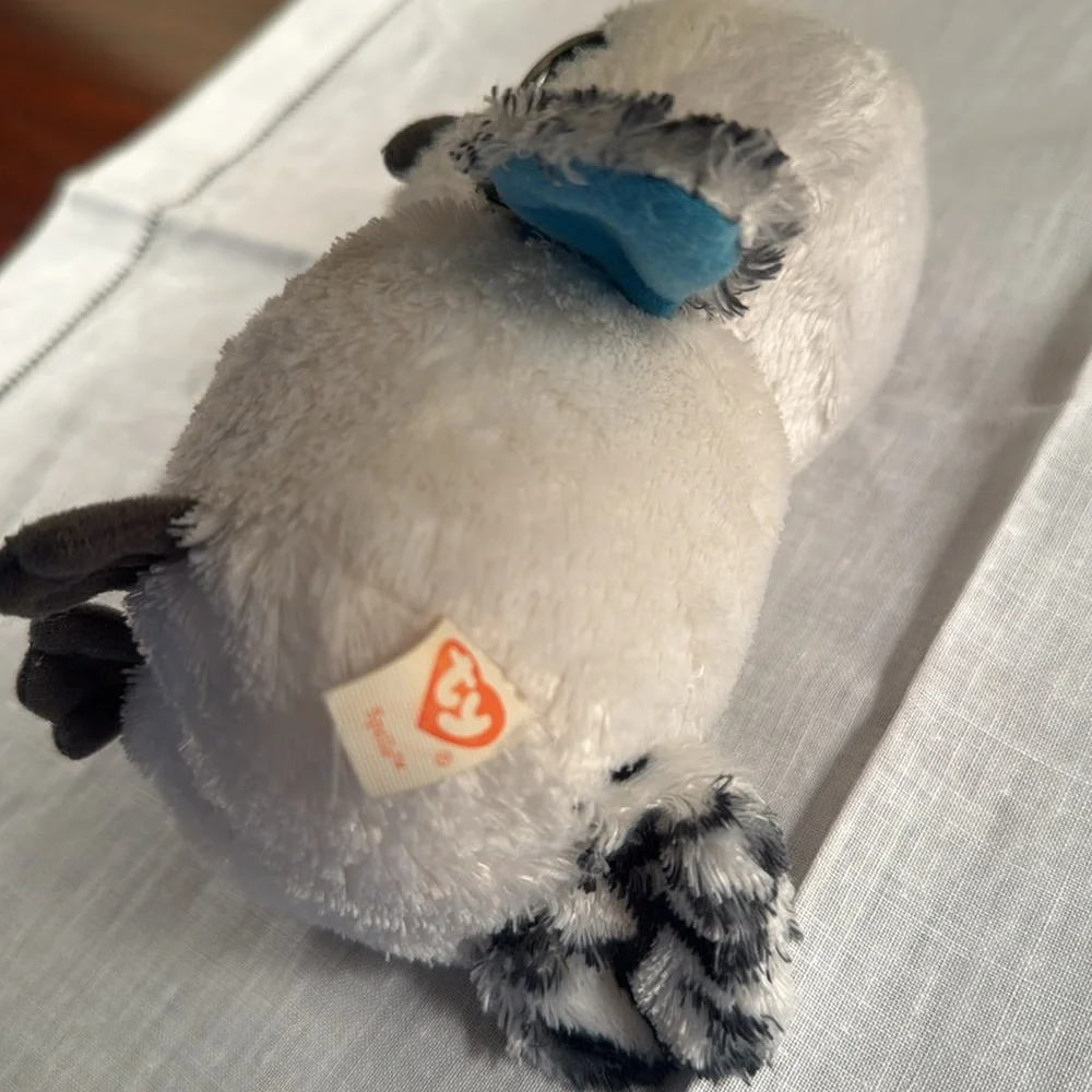 TY “Spells” White and Black Plush Owl Toy. Nice Condition